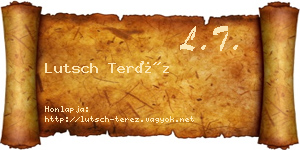 Lutsch Teréz névjegykártya